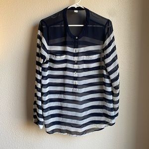 Sheer stripped long sleeve shirt by Old Navy